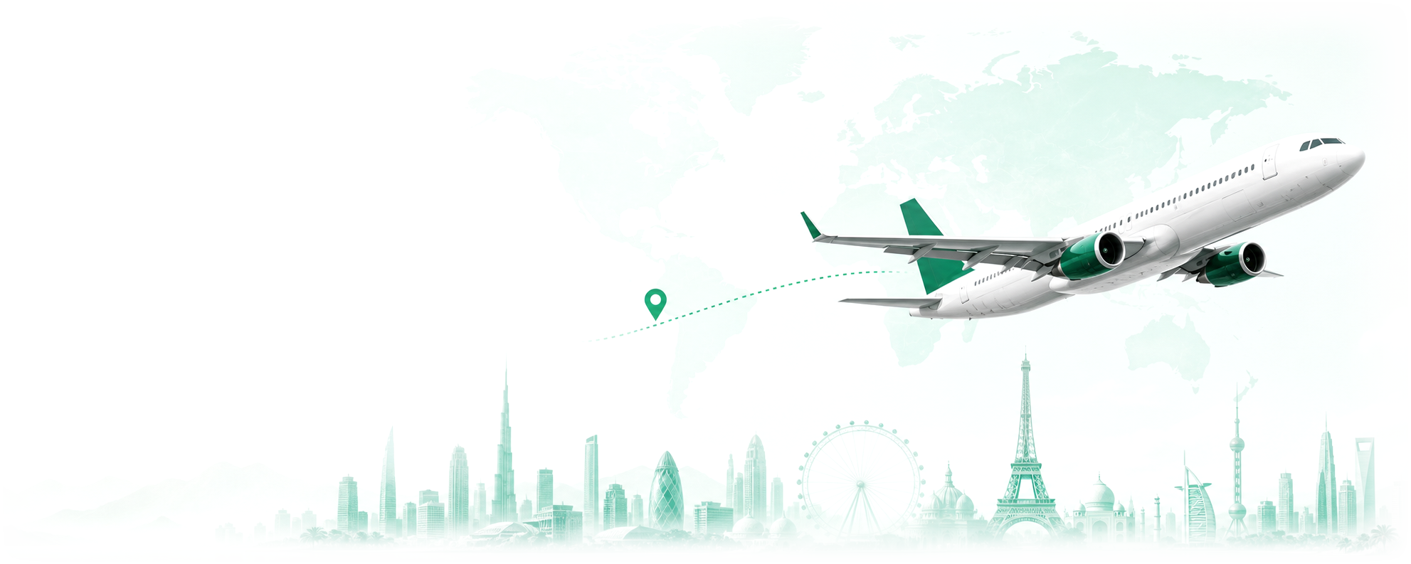 TripWorks flight travelling across the world