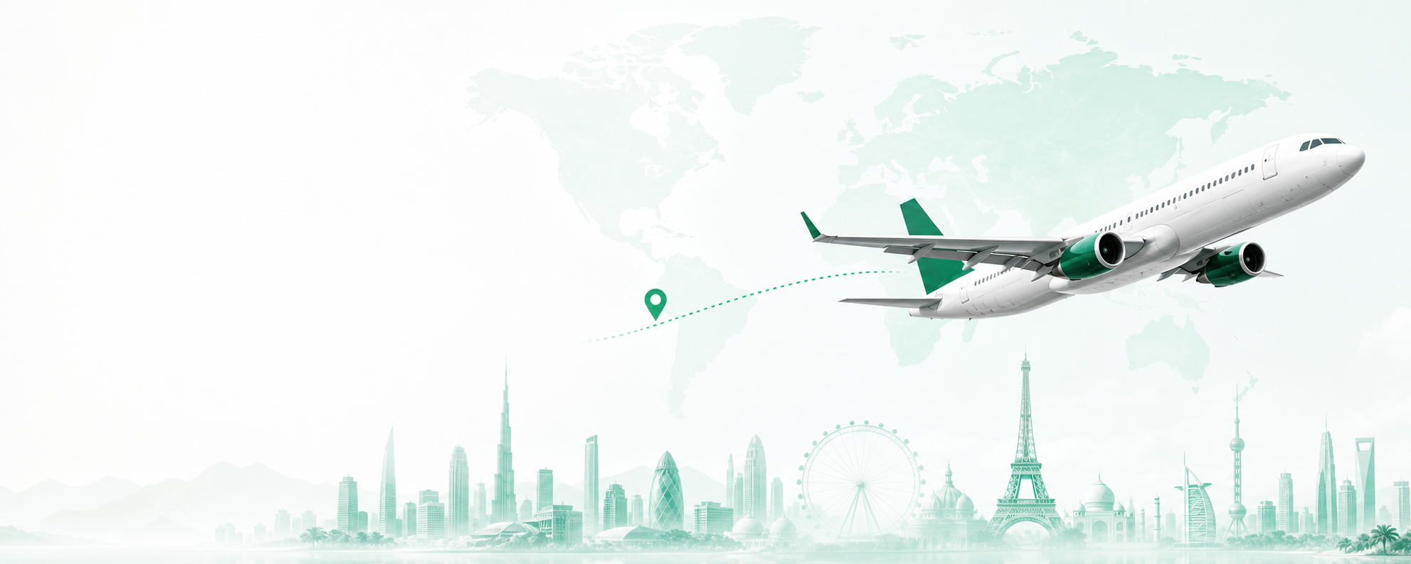 TripWorks flight travelling across the world